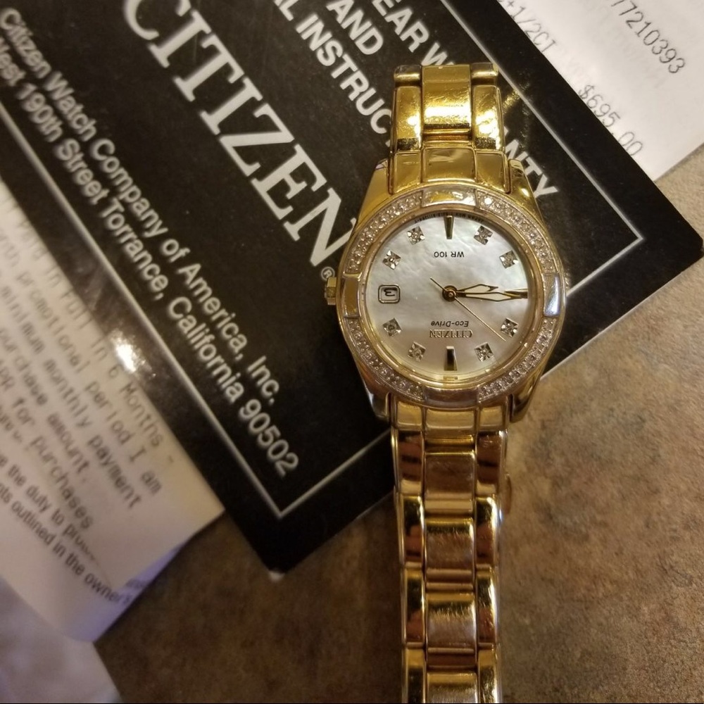 Citizen watch 18k plated